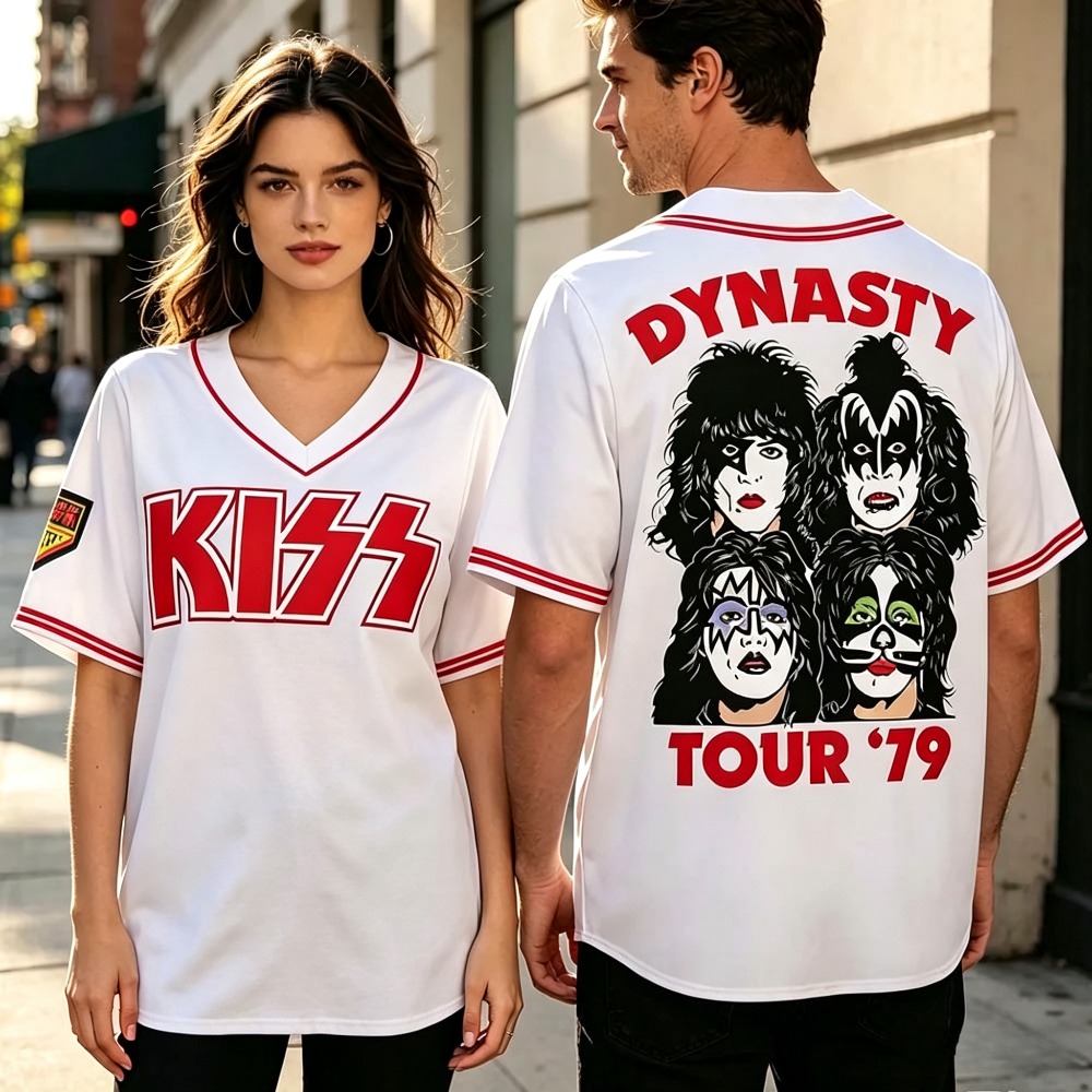 Men'S Fashion 70S - Retro 70s Rock Band Face Art