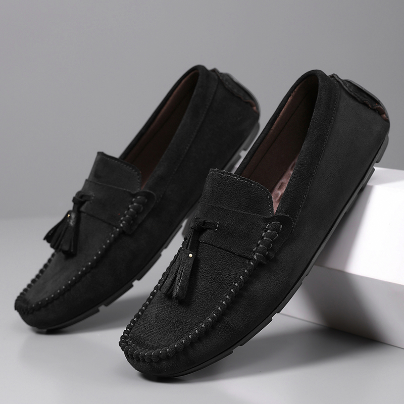 Men'S Fashion Loafers Shoes - Classic Tassels Men's Loafers Comfortable Suede