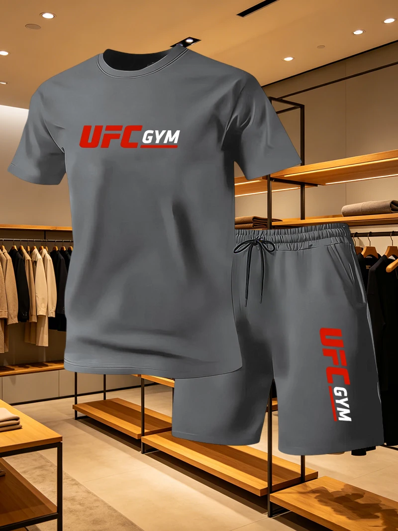 Mens Fashion Ideas - Men's Fashion T-shirt Shorts UFC Casual