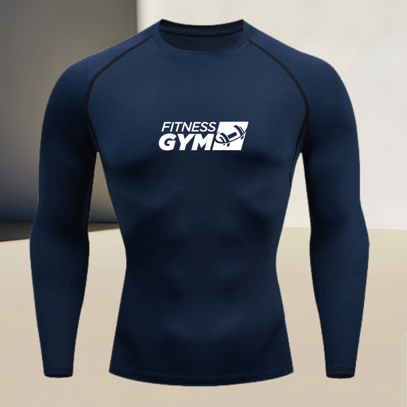 Compression Shirt Workout - Men's round Neck Long Sleeve Gym