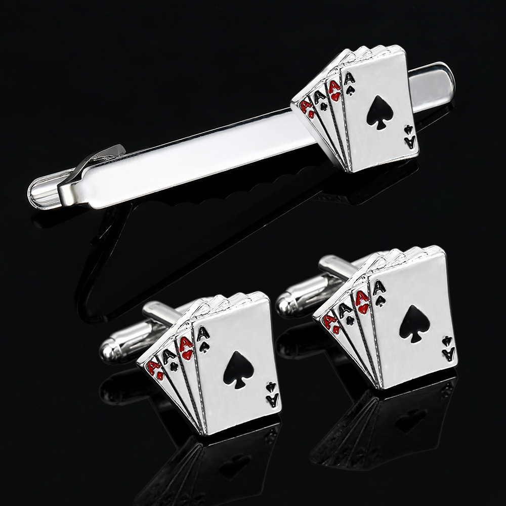 Men'S Fashion For 30 Year Olds - Men's Creative Poker Card Tie Clip