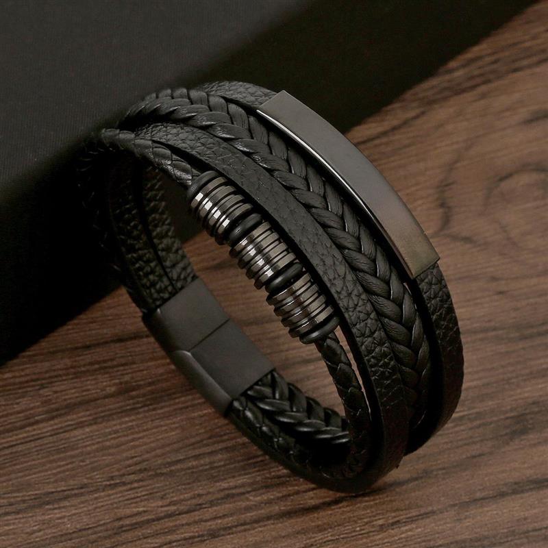 Mens Fashion Combination - Classic Men's Leather Bracelet New Style