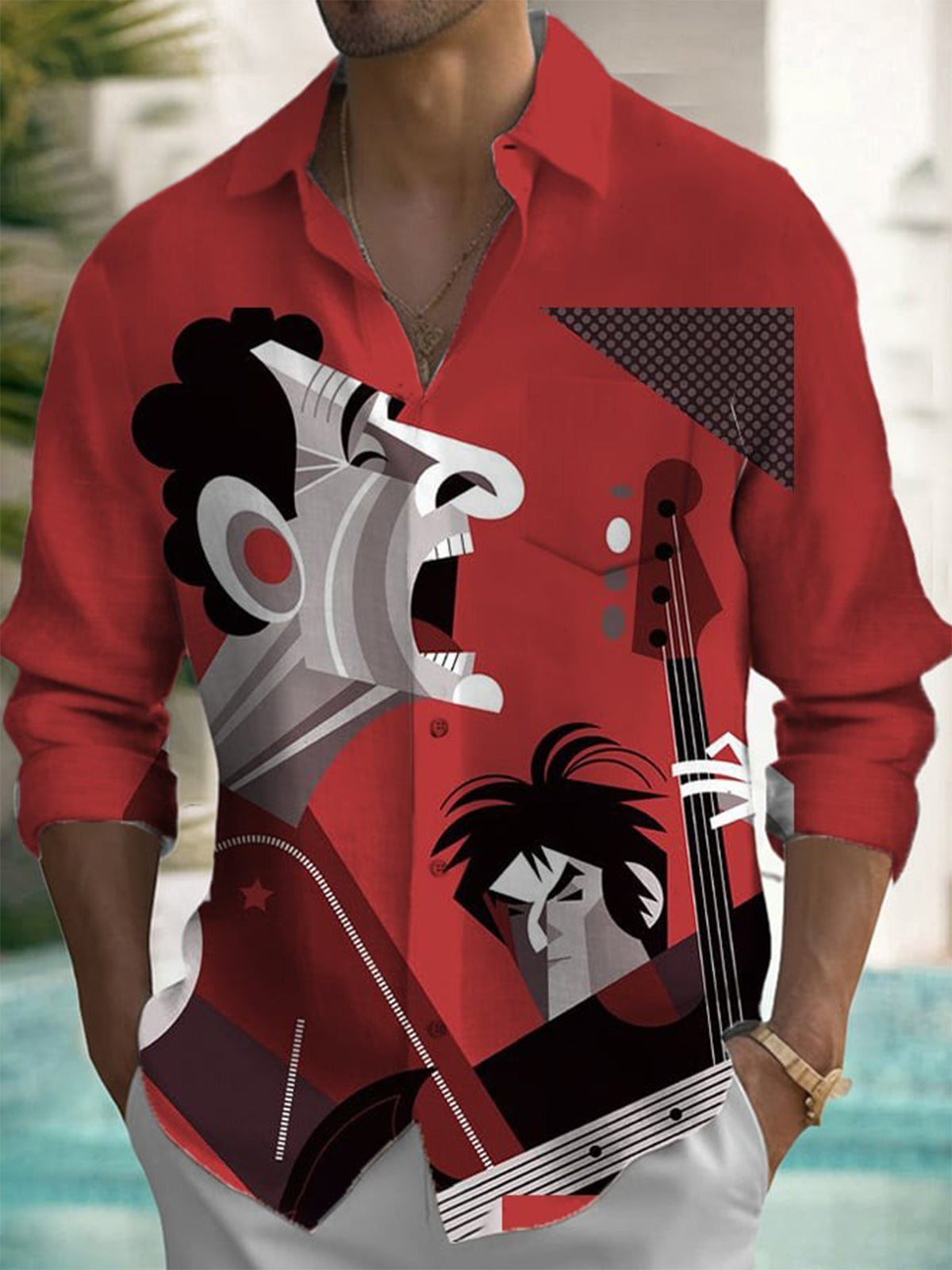 Men's Button-down Casual Shirt - Men'S Spring Fashion ulasan dan harga
