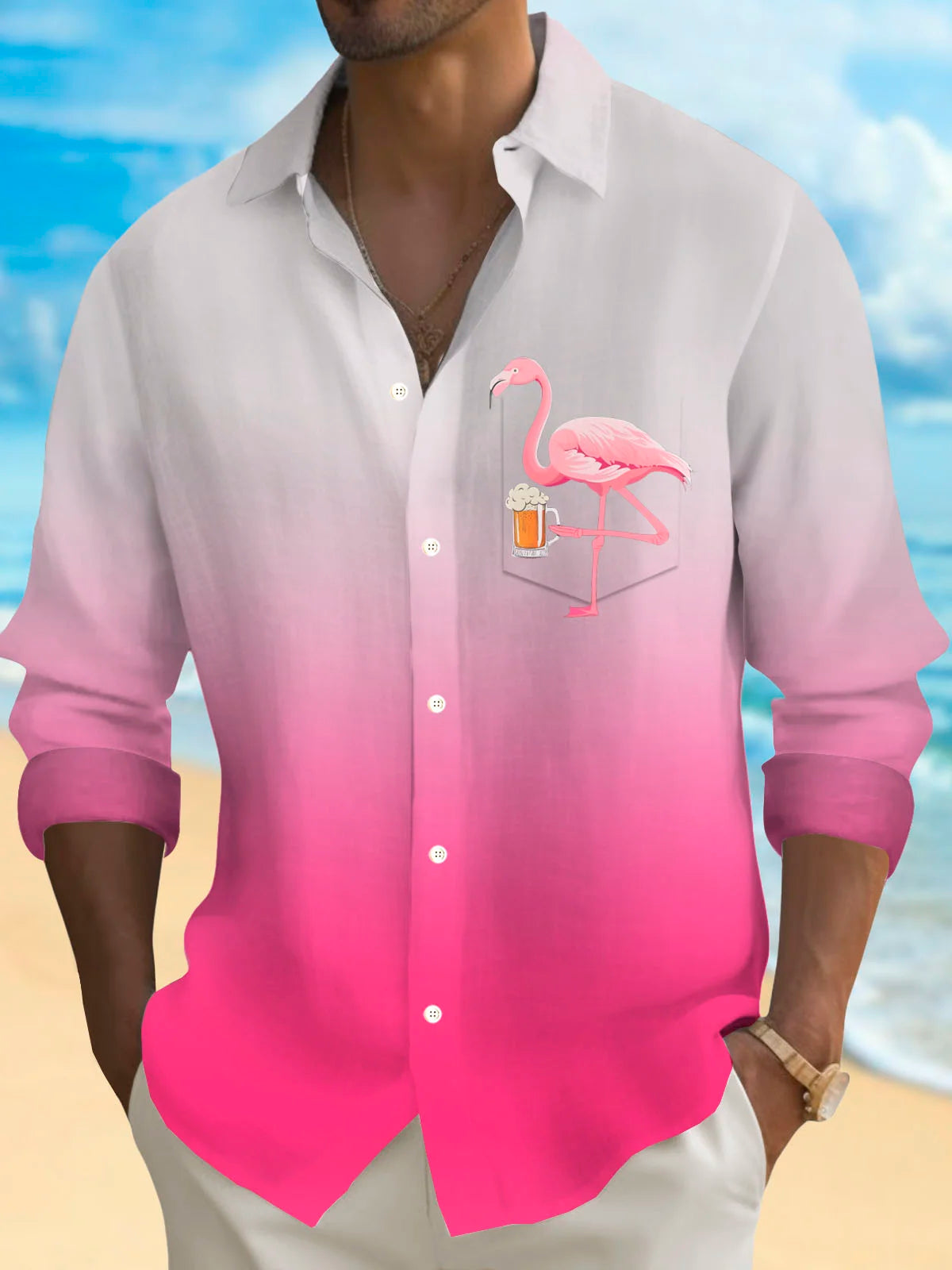 Men's Button-down Casual Shirt - Men'S Spring Fashion ulasan dan harga