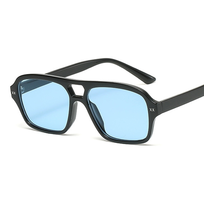 Classic Rivets Square Sunglass - Men'S Fashion 70S ulasan dan harga