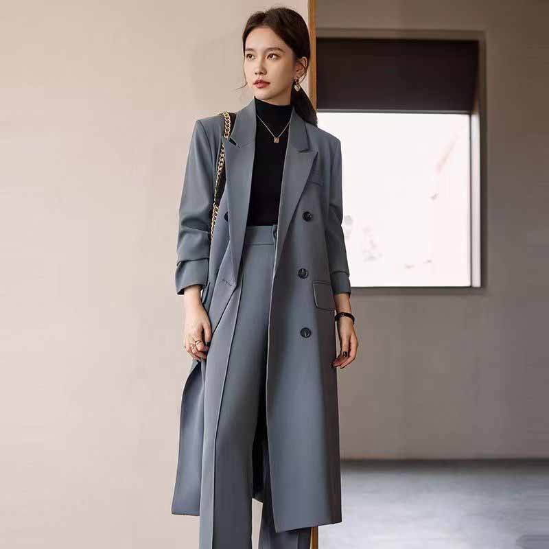 FANAN Elegant Long Trench Coat - Mens Fashion Blazer ulasan dan harga