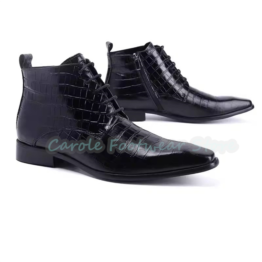 Fashion Genuine Leather Ankle  - Mens Fashion Dress Shoes ulasan dan harga