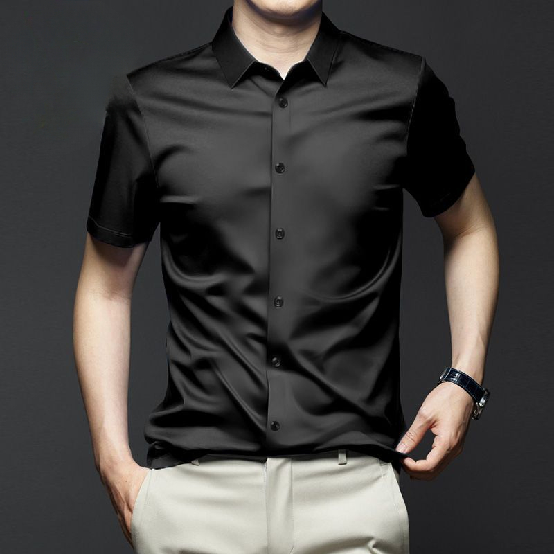 5XL Men's Dress Shirt Short Sl - Dress Shirt Non-Iron ulasan dan harga