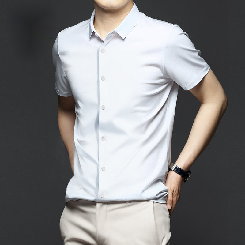5XL Men's Dress Shirt Short Sl - Dress Shirt Non-Iron ulasan dan harga