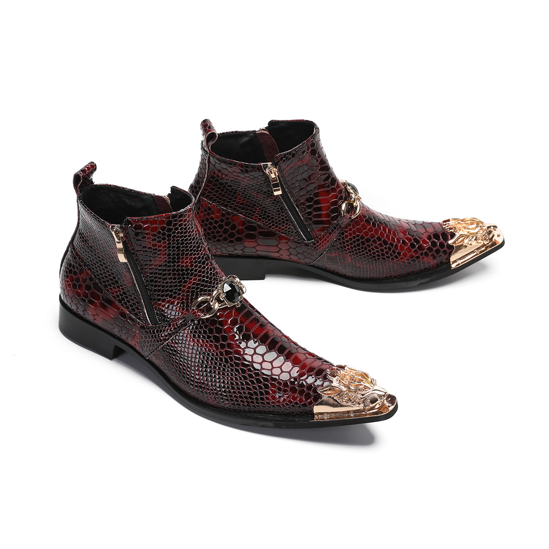 fashion metal pointed toe real - Mens Fashion Dress Shoes ulasan dan harga