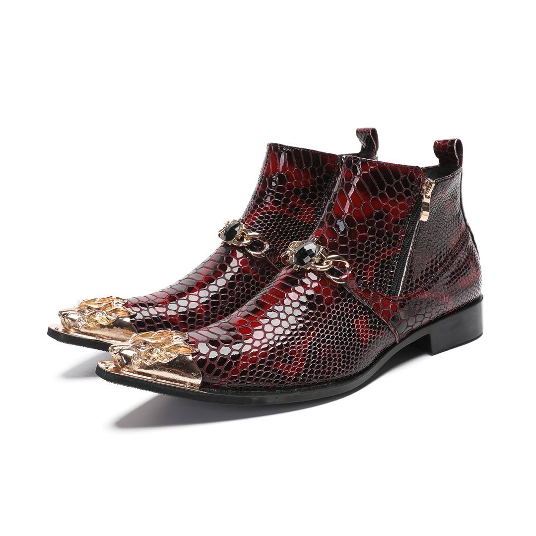fashion metal pointed toe real - Mens Fashion Dress Shoes ulasan dan harga