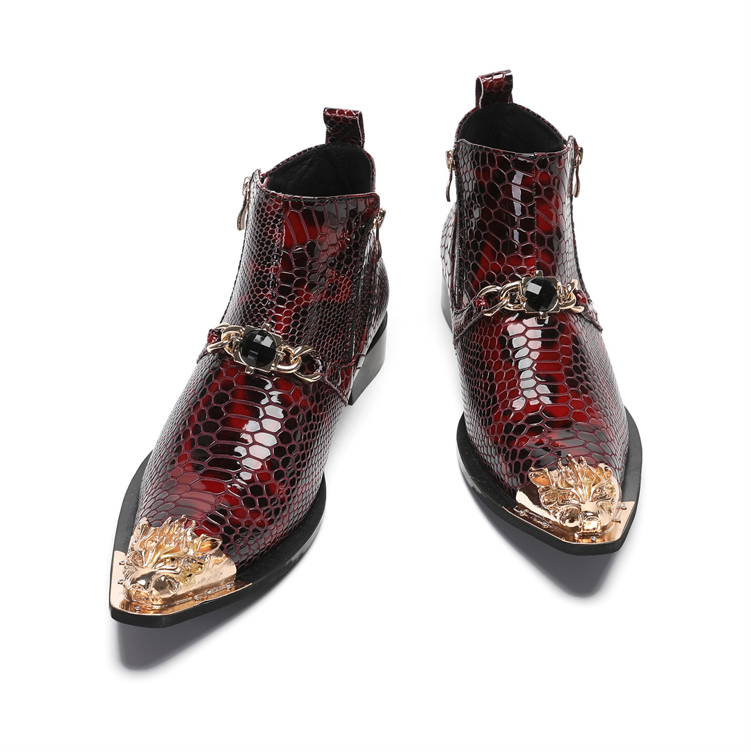 fashion metal pointed toe real - Mens Fashion Dress Shoes ulasan dan harga