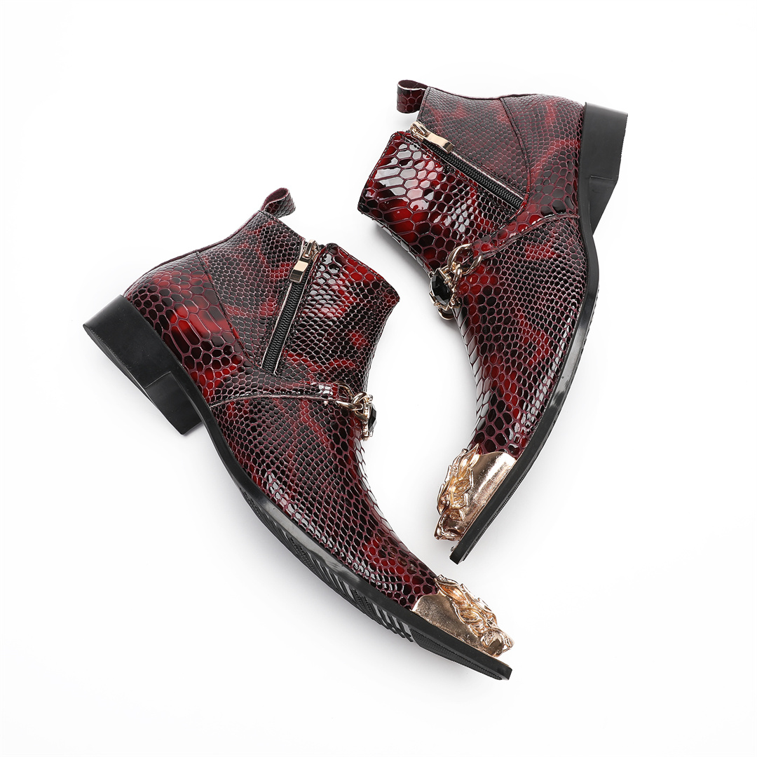 fashion metal pointed toe real - Mens Fashion Dress Shoes ulasan dan harga