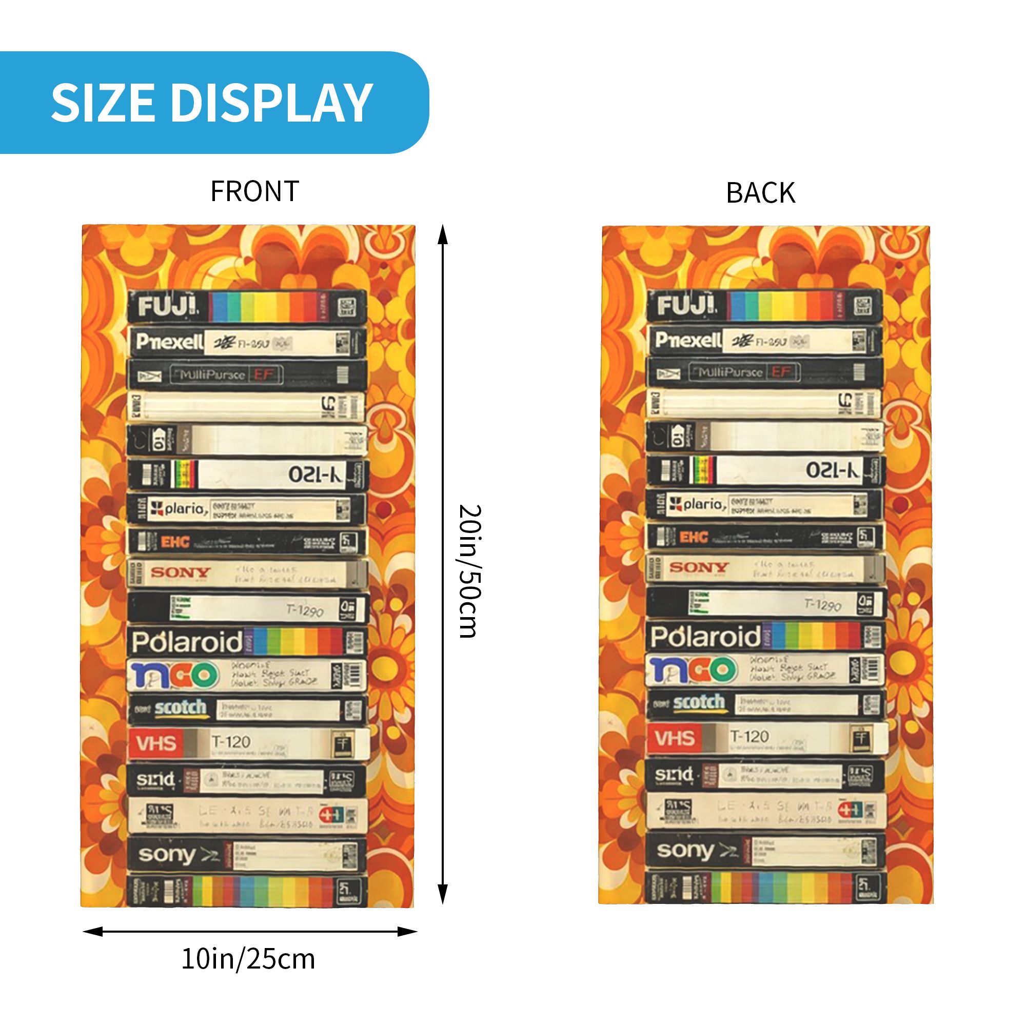 Stacked VHS Tapes 70s Floral A - Men'S Fashion 70S ulasan dan harga
