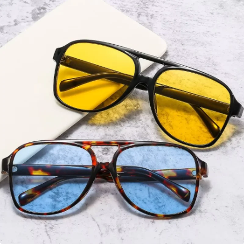 Unisex Fashion Sunglasses UV40 - Men'S Fashion 70S ulasan dan harga
