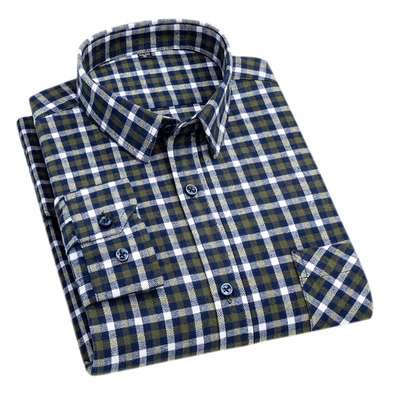 New Flannel Plaid Shirts For M - Dress Shirt Non-Iron ulasan dan harga