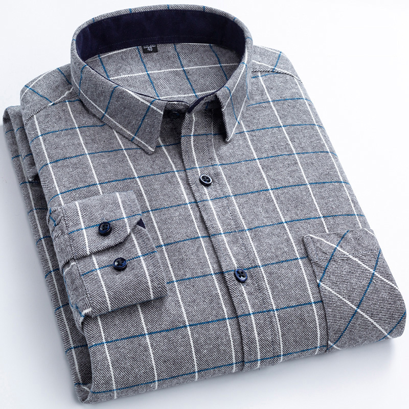 New Flannel Plaid Shirts For M - Dress Shirt Non-Iron ulasan dan harga