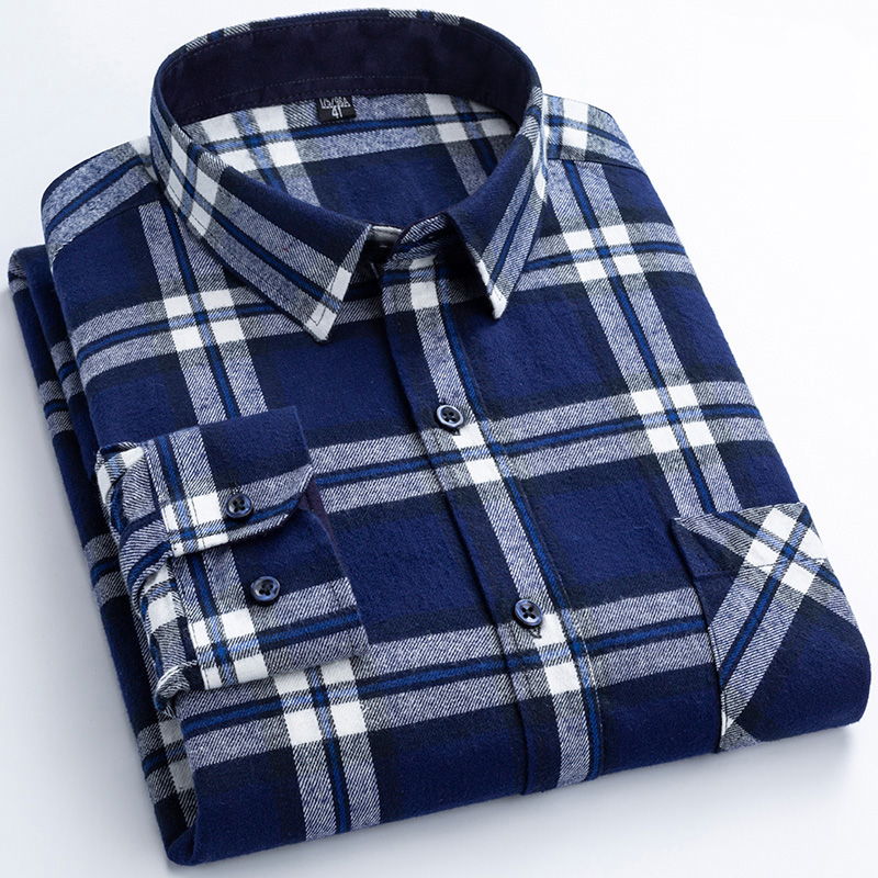 New Flannel Plaid Shirts For M - Dress Shirt Non-Iron ulasan dan harga
