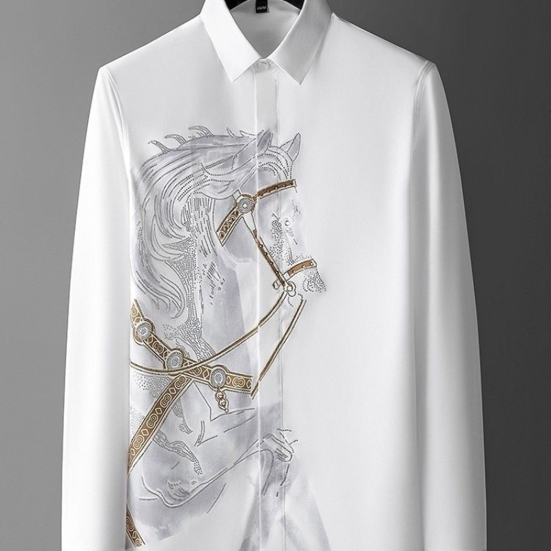 Dress White Shirts for Men Lon - Dress Shirt Non-Iron ulasan dan harga