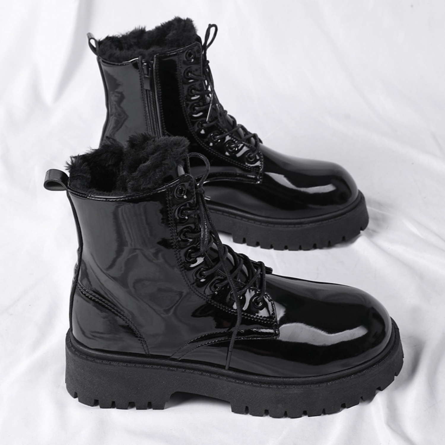 Men's warm plush high-top boot - Fashion Men'S Boots ulasan dan harga