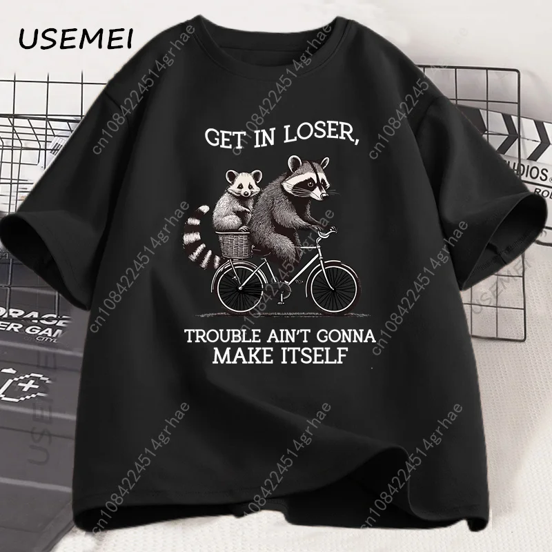Get in Loser T Shirt Funny Rac - Graphic Tee Oversized ulasan dan harga