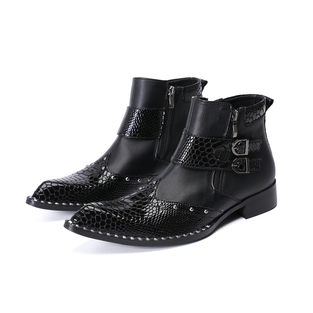 fashion rivets pointed toe men - Mens Fashion Dress Shoes ulasan dan harga