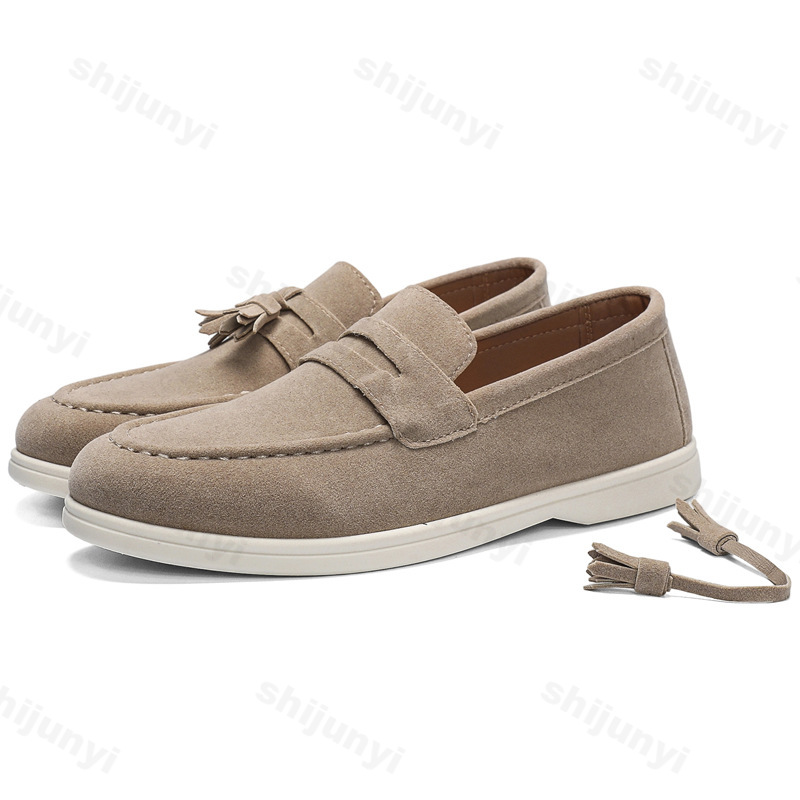 Men Flat Loafers Frosted Suede - Mens Fashion Autumn 2025 ulasan dan harga