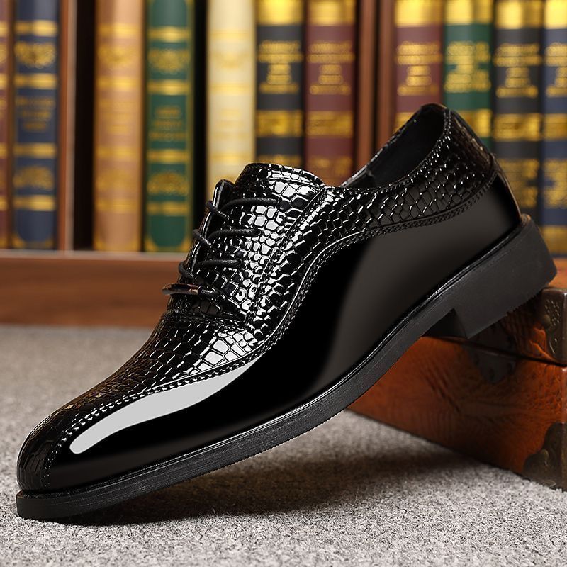 Men's Glossy Patent Leather Br - Mens Fashion Dress Shoes ulasan dan harga