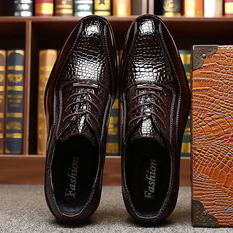 Men's Glossy Patent Leather Br - Mens Fashion Dress Shoes ulasan dan harga