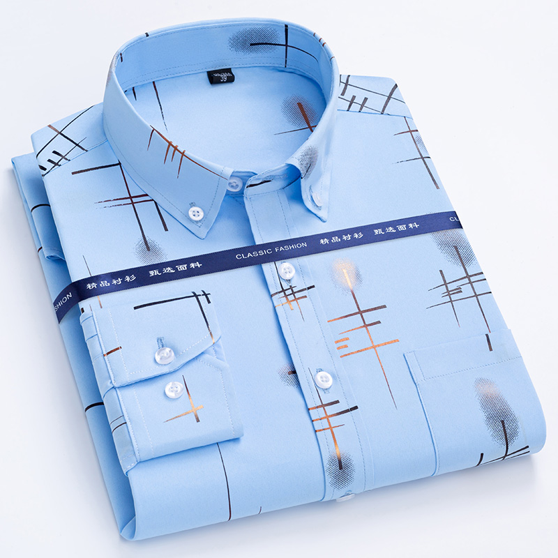 New Plaid Shirts For Men Long  - Dress Shirt Non-Iron ulasan dan harga