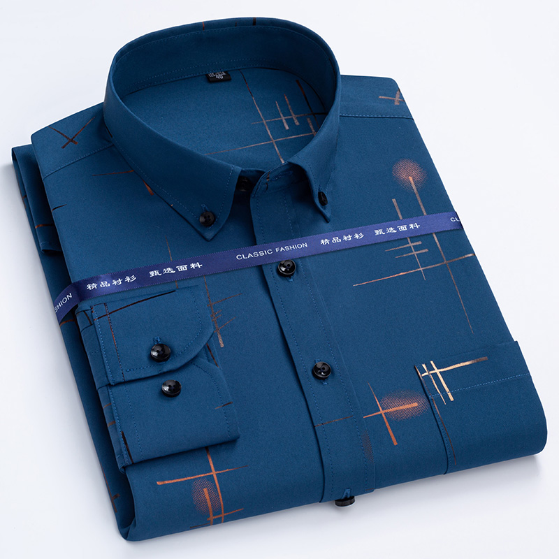 New Plaid Shirts For Men Long  - Dress Shirt Non-Iron ulasan dan harga