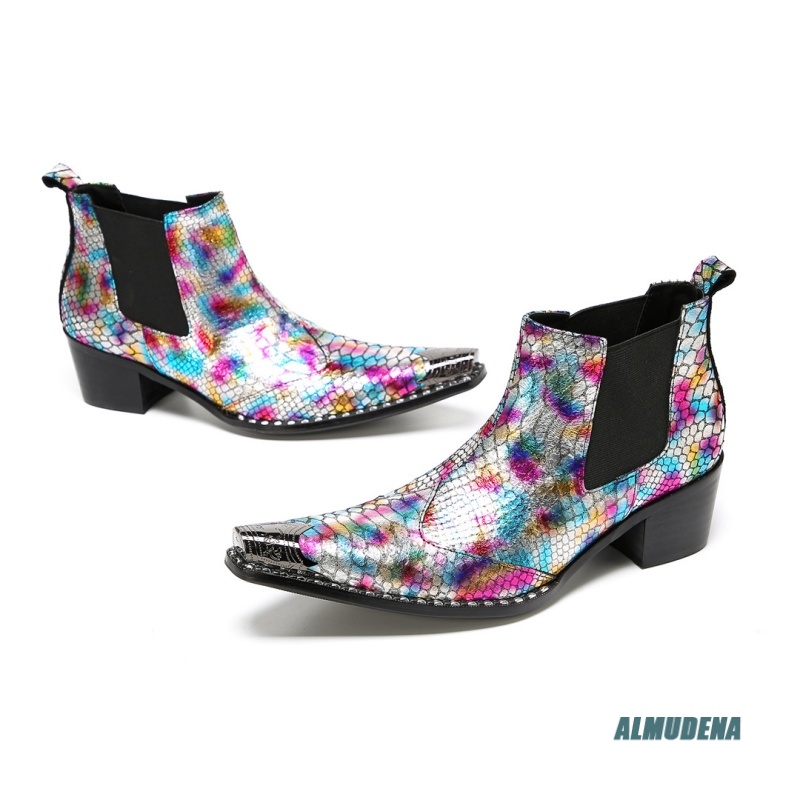 Multicolor Metallic Snake Prin - Mens Fashion Dress Shoes ulasan dan harga