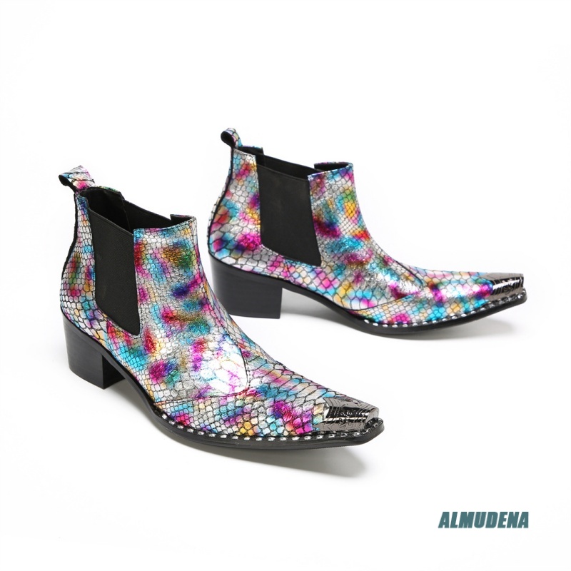 Multicolor Metallic Snake Prin - Mens Fashion Dress Shoes ulasan dan harga