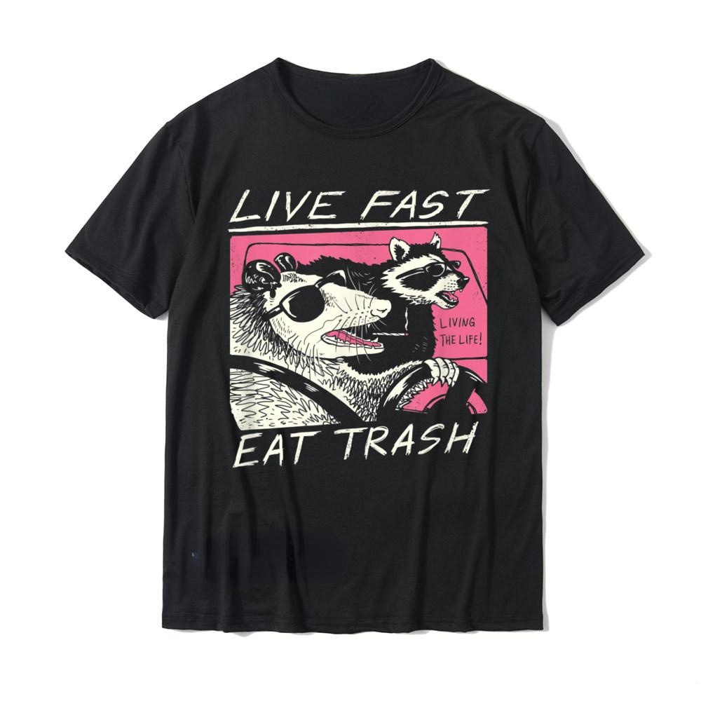 Live Fast! Eat Trash! Man T Sh - Graphic Tee Oversized ulasan dan harga
