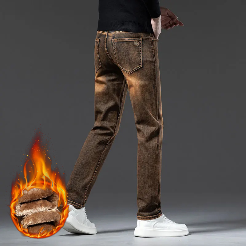 New Winter Men Fleece‑Lined Th - Men'S Fashion Nova Jeans ulasan dan harga