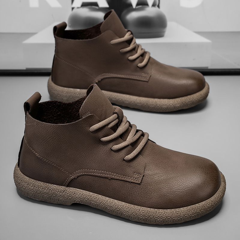 Men Ankle Boots Brown Short Bo - Fashion Men'S Boots ulasan dan harga