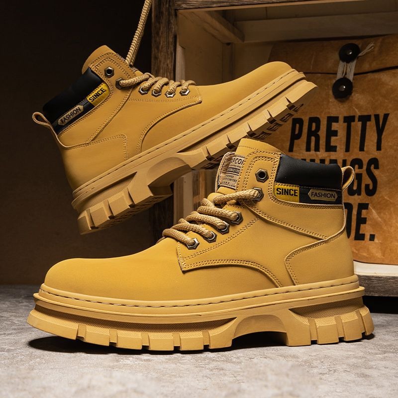 Vintage Men Platform Ankle Boo - Fashion Men'S Boots ulasan dan harga