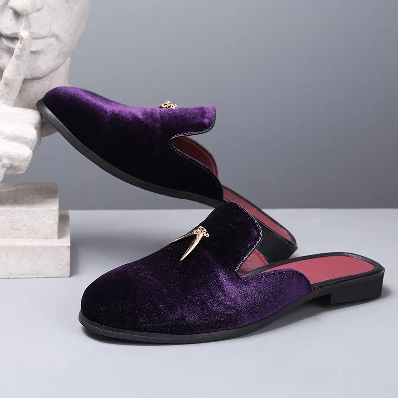 Mens Mules Shoes for Men Flock - Men'S Fashion Loafers Shoes ulasan dan harga