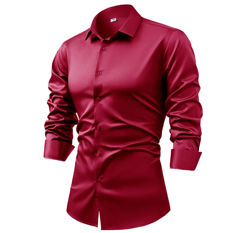 2025 Spring Autumn Royal Blue  - Dress Shirt Non-Iron ulasan dan harga