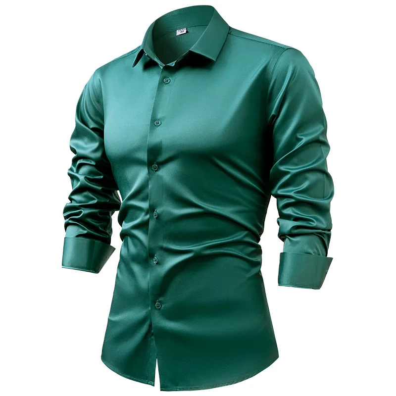 2025 Spring Autumn Royal Blue  - Dress Shirt Non-Iron ulasan dan harga