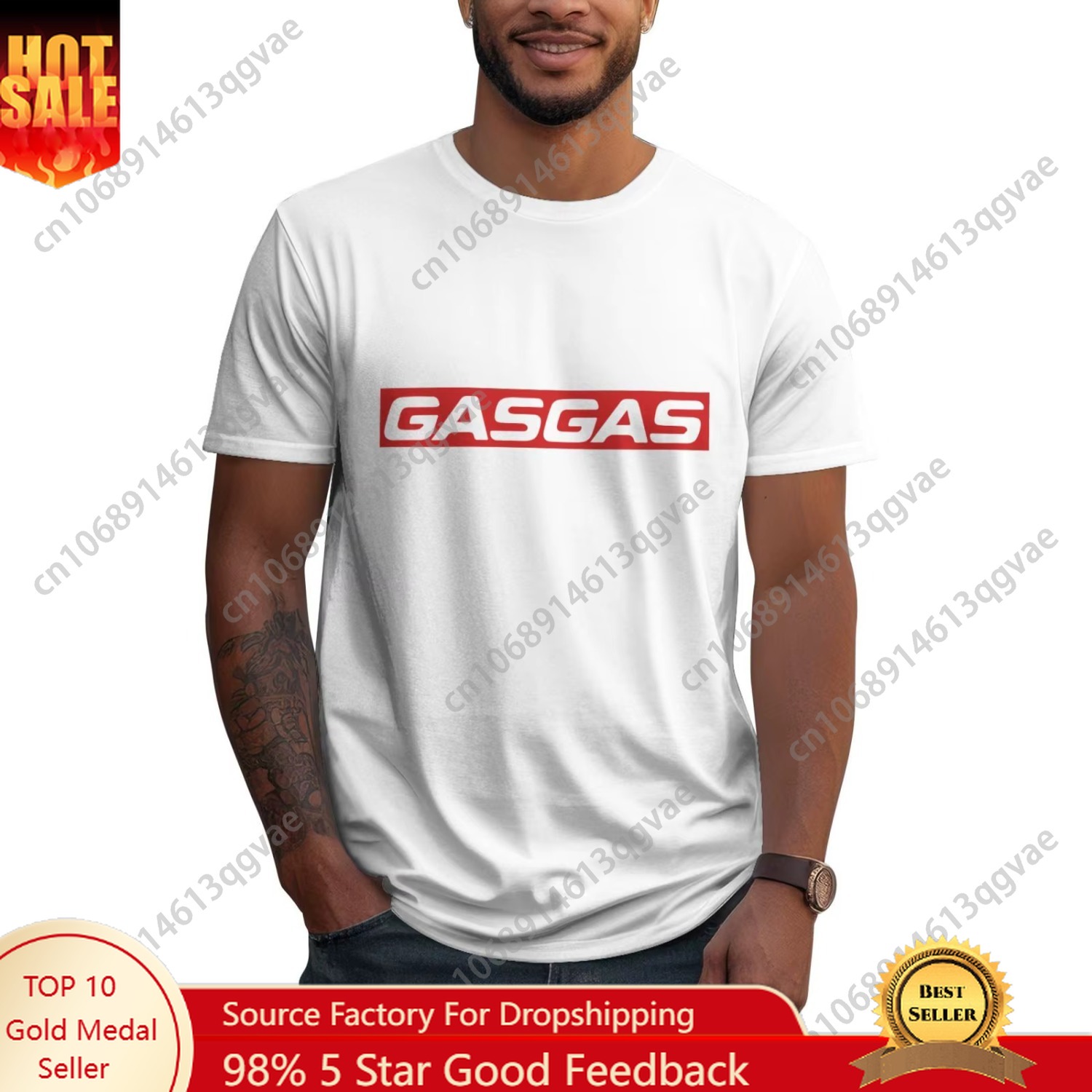 GasGas Enduro Motorcycle Print - Graphic Tee Oversized ulasan dan harga
