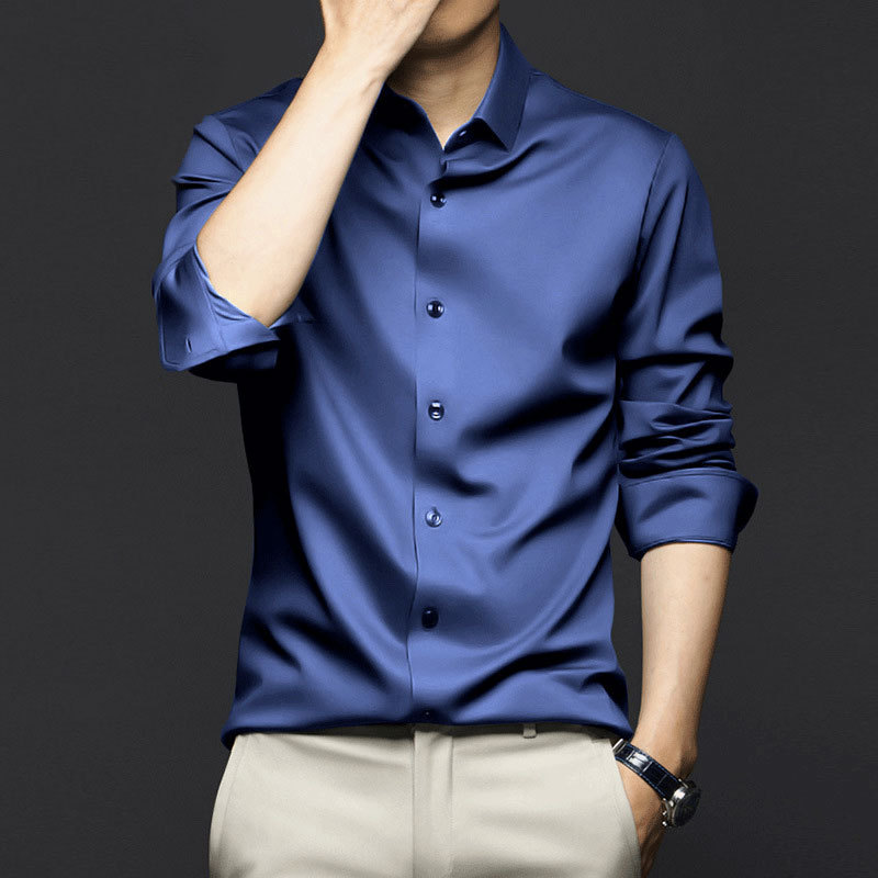 High Quality Men's Long Sleeve - Dress Shirt Non-Iron ulasan dan harga