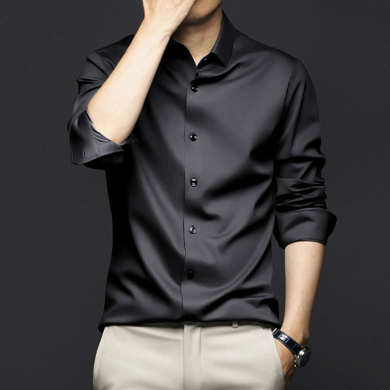 High Quality Men's Long Sleeve - Dress Shirt Non-Iron ulasan dan harga