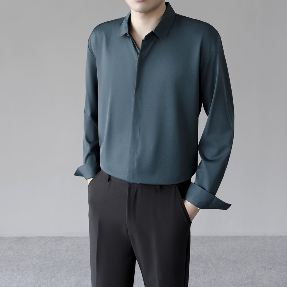Spring Summer Thin Men's Cool  - Dress Shirt Non-Iron ulasan dan harga