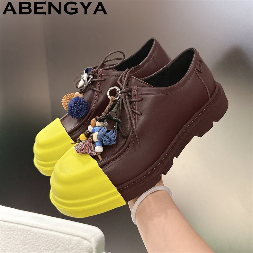 Multicolour Real Leather Lace  - Men'S Fashion Loafers Shoes ulasan dan harga
