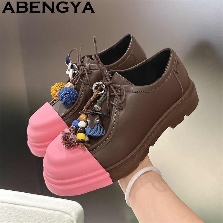 Multicolour Real Leather Lace  - Men'S Fashion Loafers Shoes ulasan dan harga