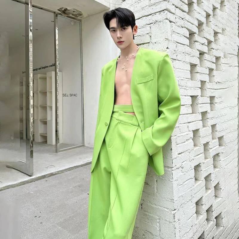 LUZHEN 2026 Spring New Solid C - Mens Fashion Blazer ulasan dan harga