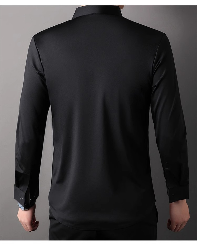 High Elasticity Men's Dress Sh - Dress Shirt Non-Iron ulasan dan harga