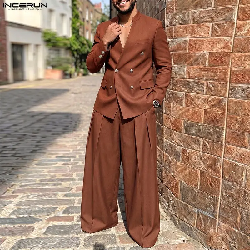 INCERUN Men's Sets Solid Color - Mens Fashion Blazer ulasan dan harga