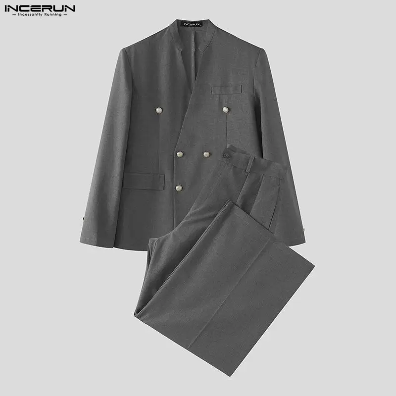 INCERUN Men's Sets Solid Color - Mens Fashion Blazer ulasan dan harga